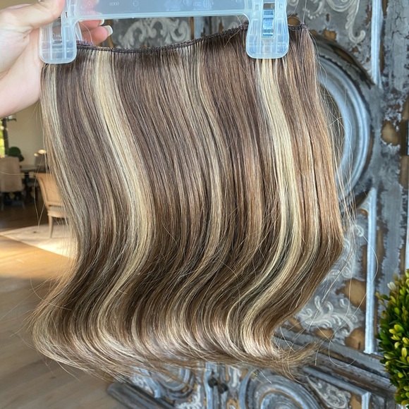 HALO EXTENSION in 12" brunette w/ highlights - Picture 1 of 9